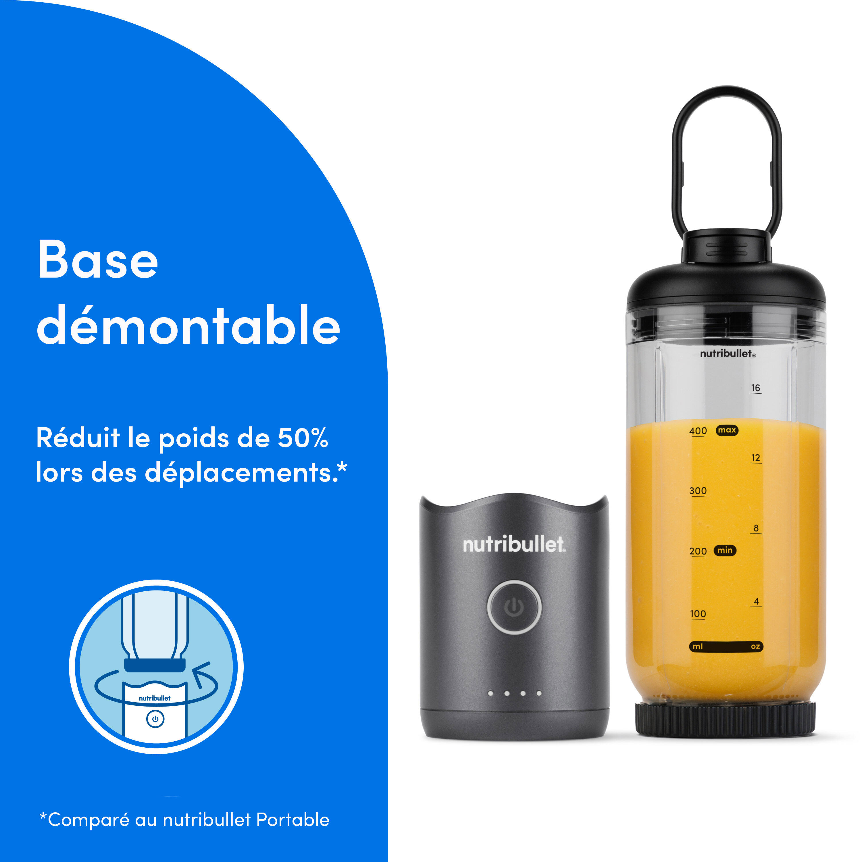 Batidora de Vaso NUTRIBULLET NBP013GM Enchufe EU 3/7