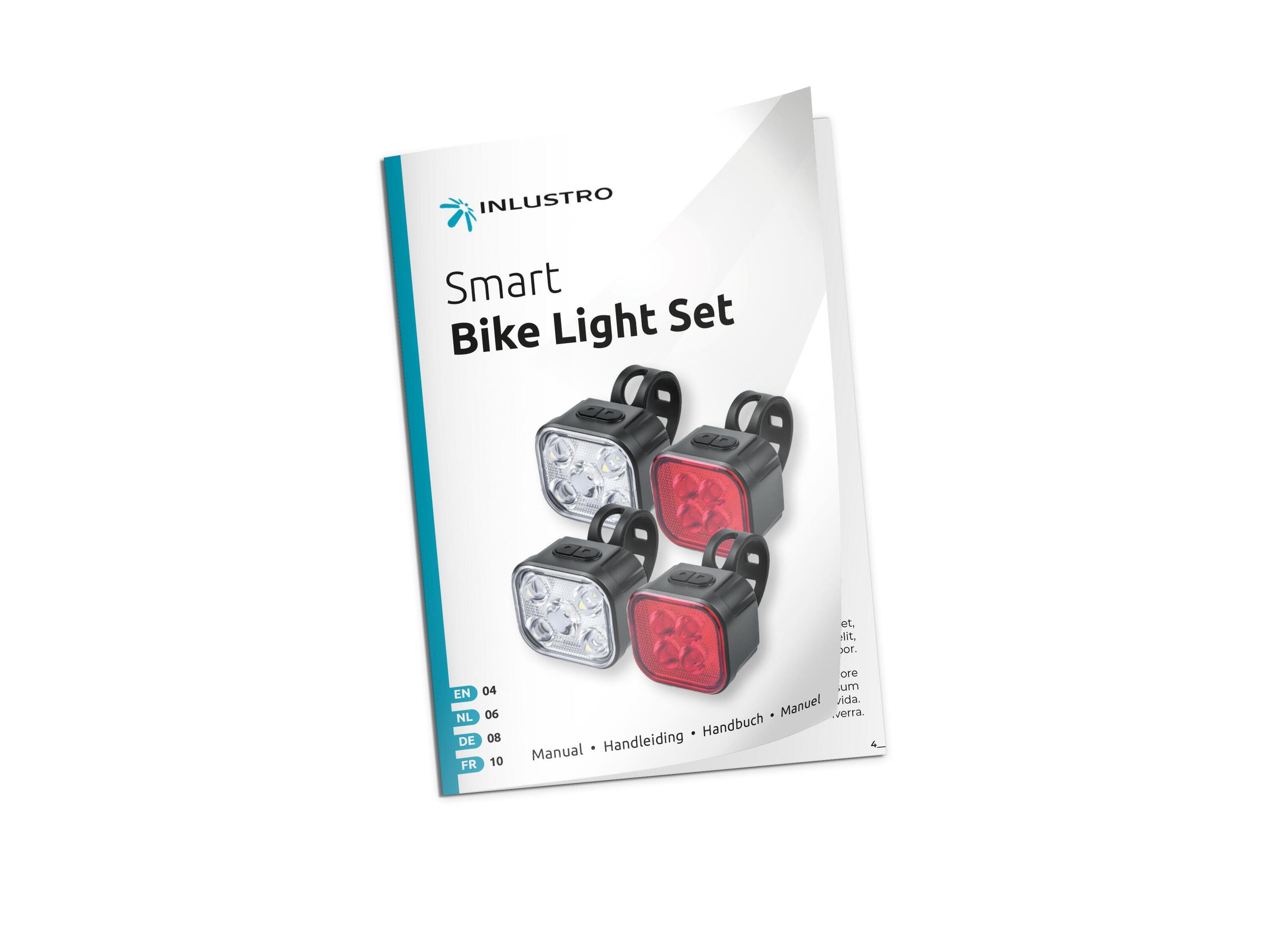 Éclairage Vélo 4x - Feu LED Avant et Arrière - Rechargeable USB 5/7