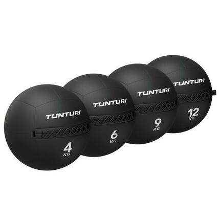 Platinum Wall Ball Set 4-12 kg Schwarz inkl. gratis Fitness App