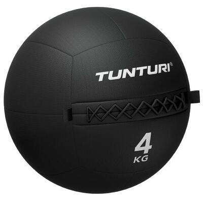 Platinum wall ball 4kg zwart inclusief gratis fitness app