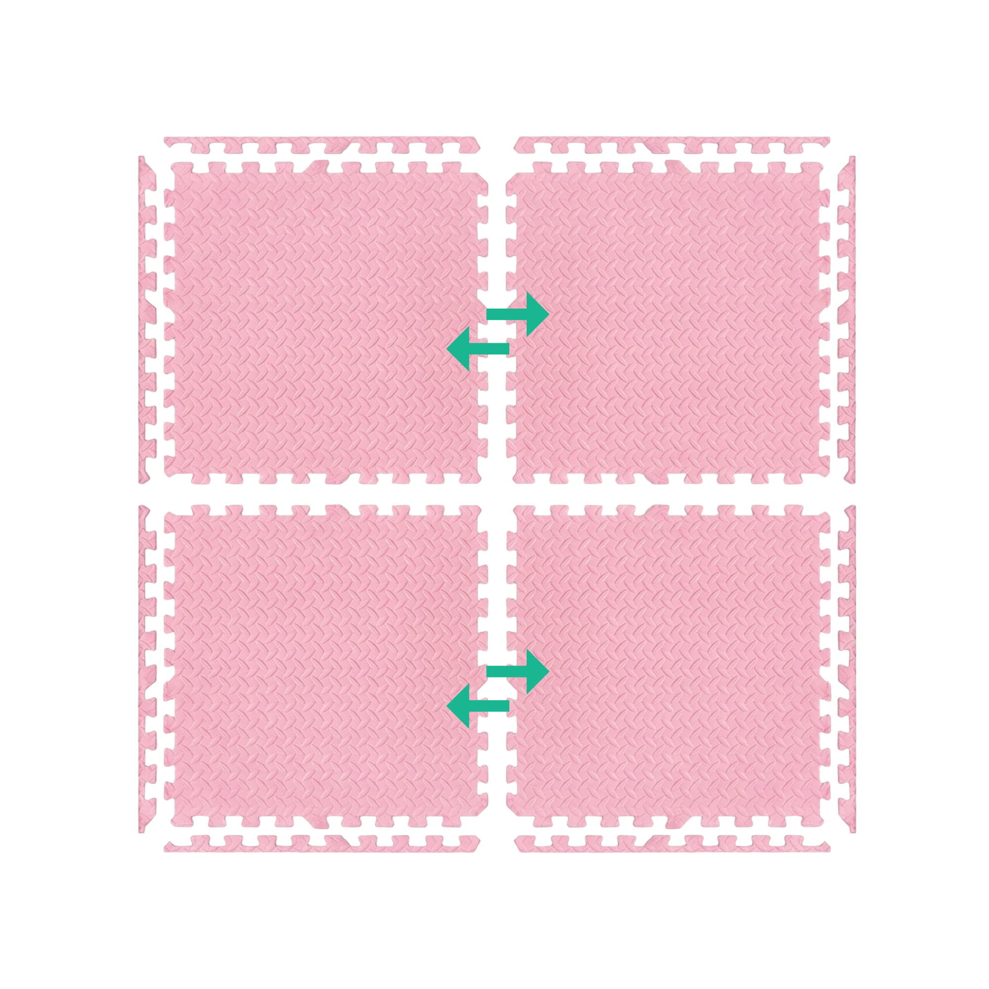 Tapis en mousse X-star 4 pcs. 60x60cm - rose 5/7