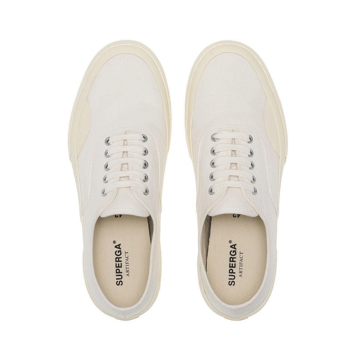Baskets DECK Adulte (Blanc / Blanc Cassé) 3/4