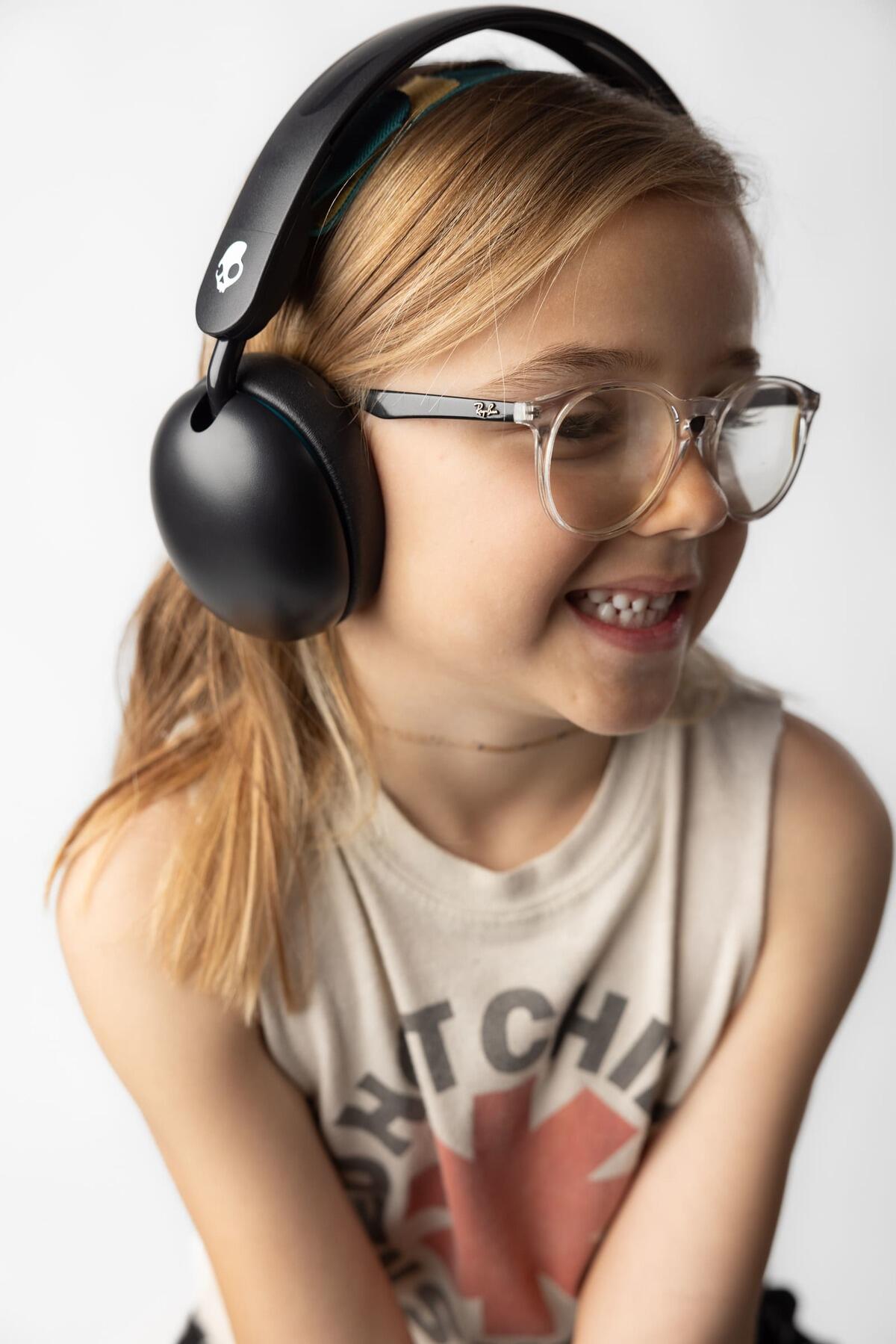 Grom kabellose Kopfhörer für Kinder, Schwarz 5/6