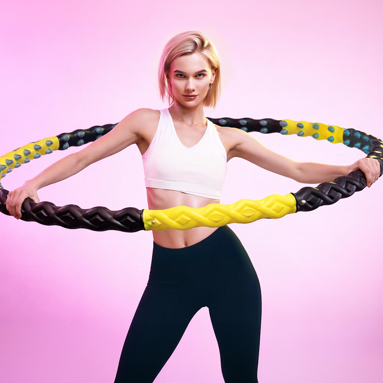 Koło Hula hop z wypustkami Wozinsky do ćwiczeń fitness i gimnastyki 5/5