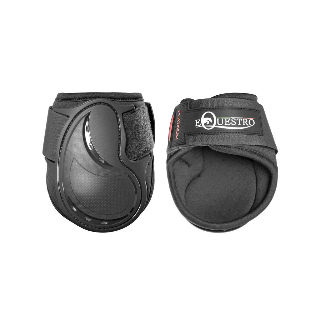 Perforated neoprene fetlock boots with plastic reinforcement airflow