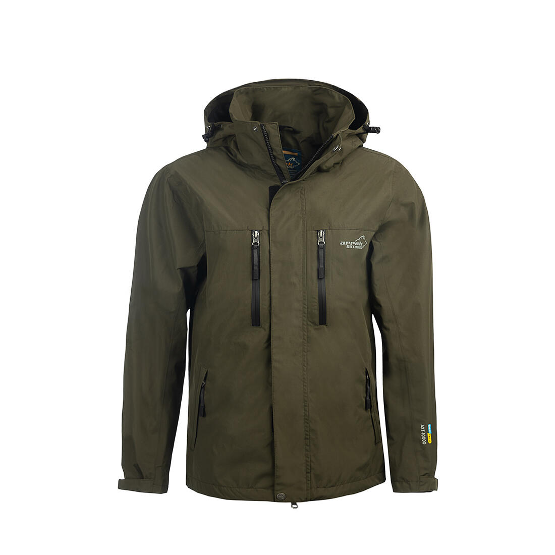 Veste de pluie pour homme olive 2/7
