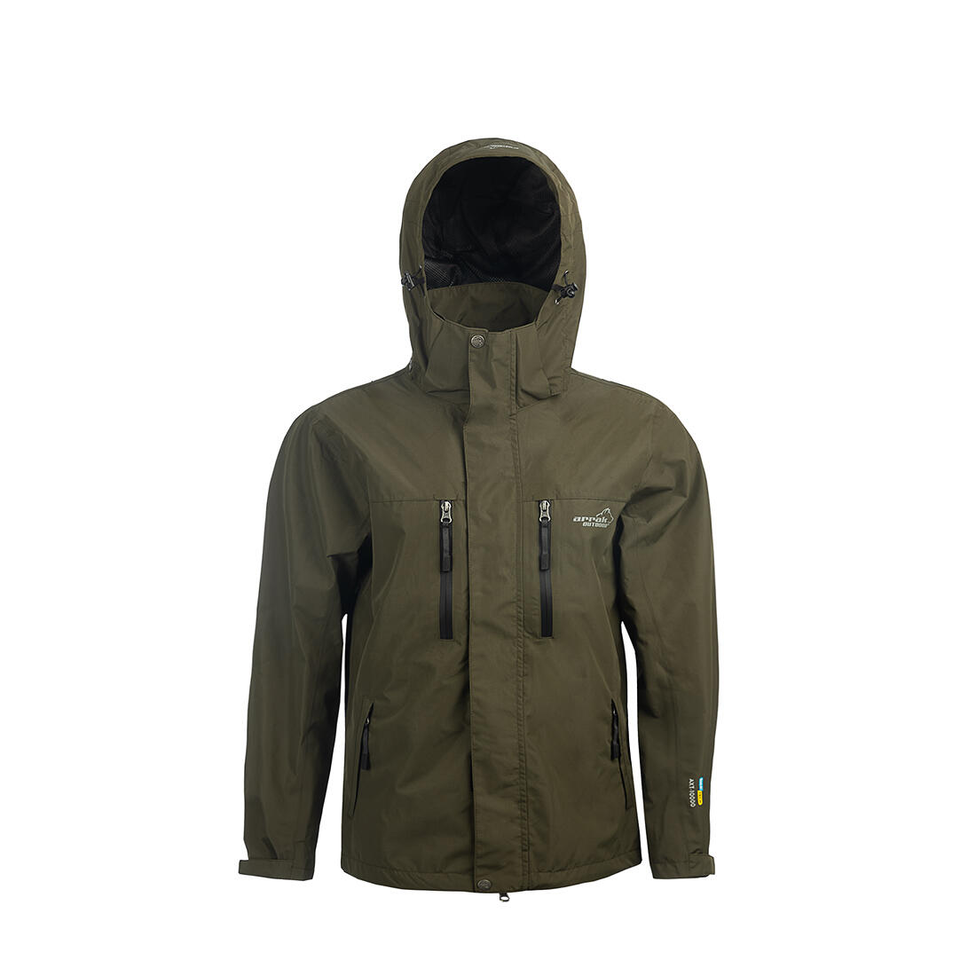 Veste de pluie pour homme olive 1/7