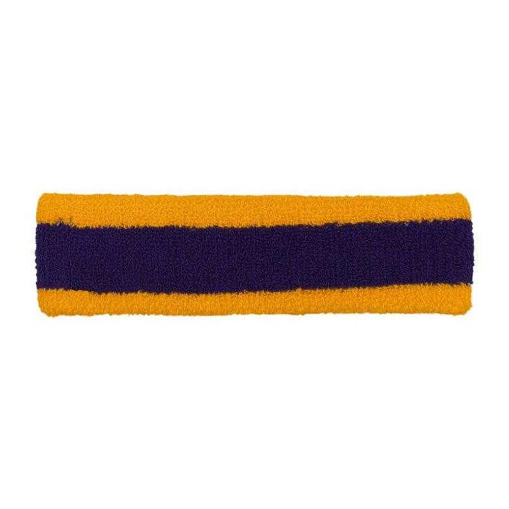 Colour Block Terrycloth Headband (Violet/Yellow) 2/2