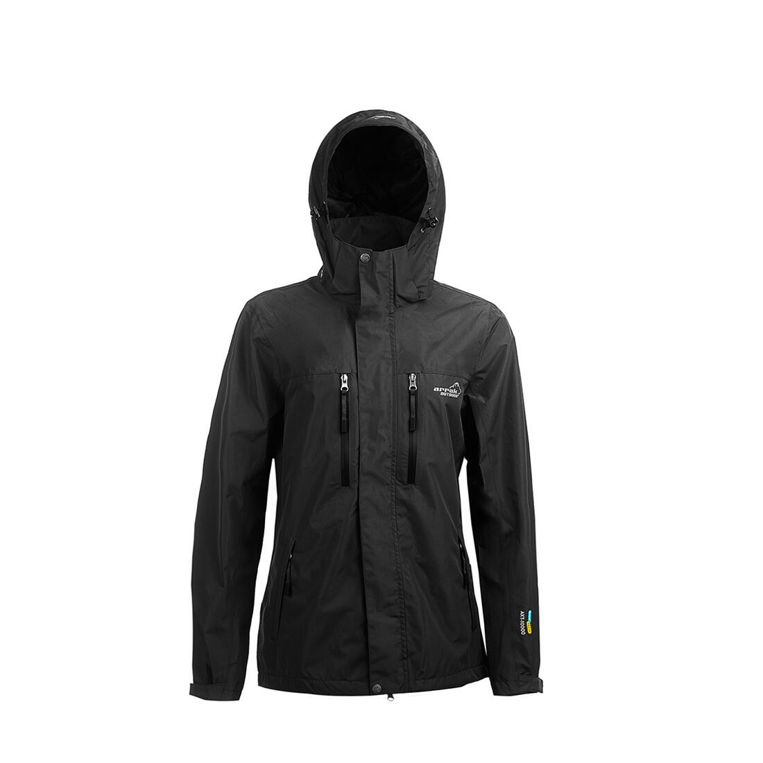 Veste de pluie pour femme noire 2/5