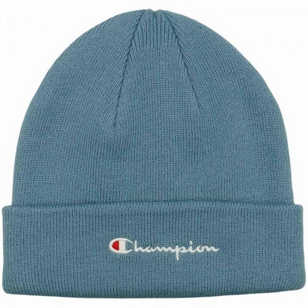 Unisex Adult Embroidered Beanie (Blue)