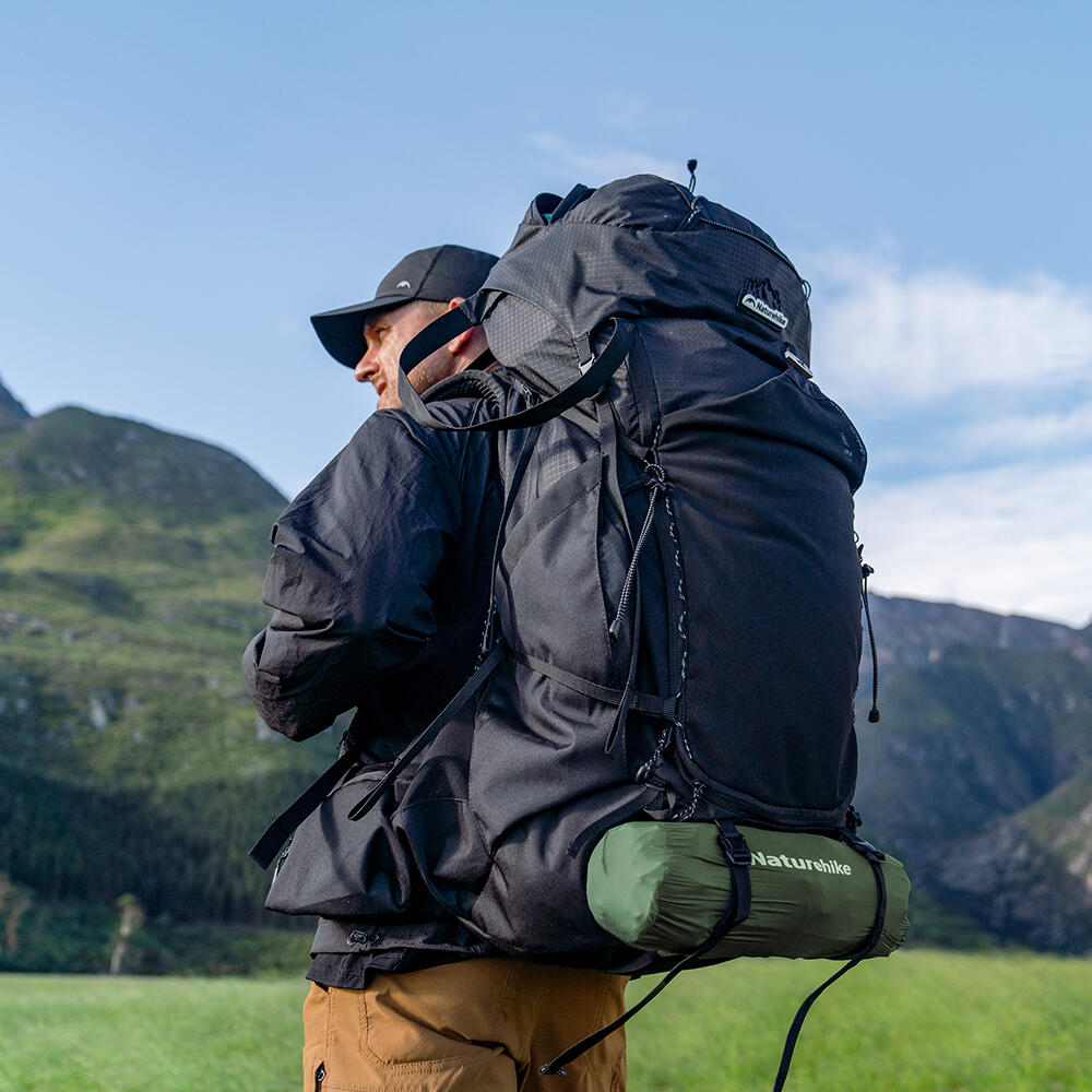 Colchoneta hinchable Naturehike doble FC01 Azul con bomba de pie 2/3