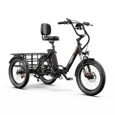 Triciclo elettrico cargo ONESPORT OT30 PRO con batteria da 48 V e 18 Ah