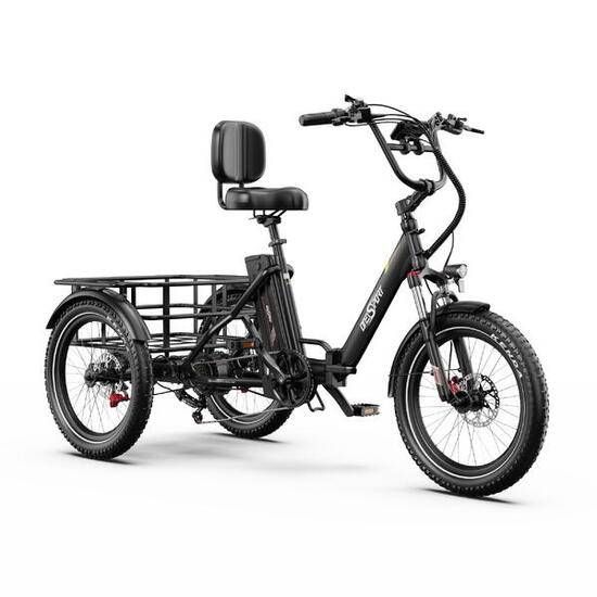 Triciclo elettrico cargo ONESPORT OT30 PRO con batteria da 48 V e 18 Ah