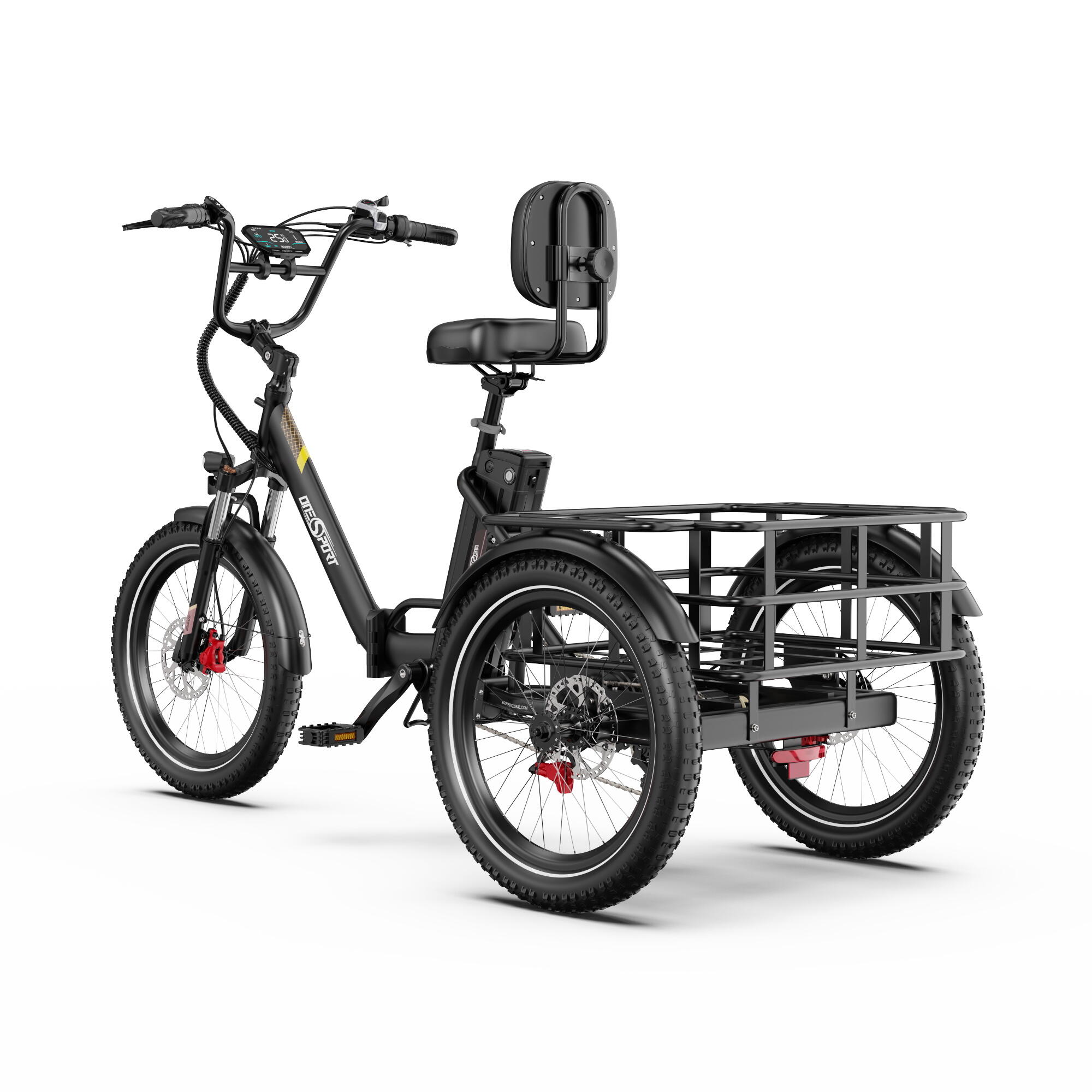 OT30 PRO tricycle électrique adulte, pneu 20×3.0", batterie 48V18Ah. 5/11