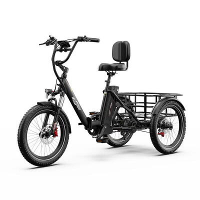 Triciclo cargo elettrico ONESPORT OT30 PRO con pneumatici larghi da 20 pollici