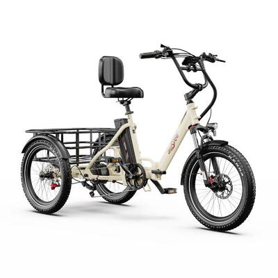 Triciclo elettrico cargo ONESPORT OT30 PRO con batteria da 48 V e 18 Ah