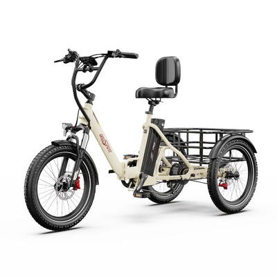 Triciclo cargo elettrico ONESPORT OT30 PRO con pneumatici larghi da 20 pollici