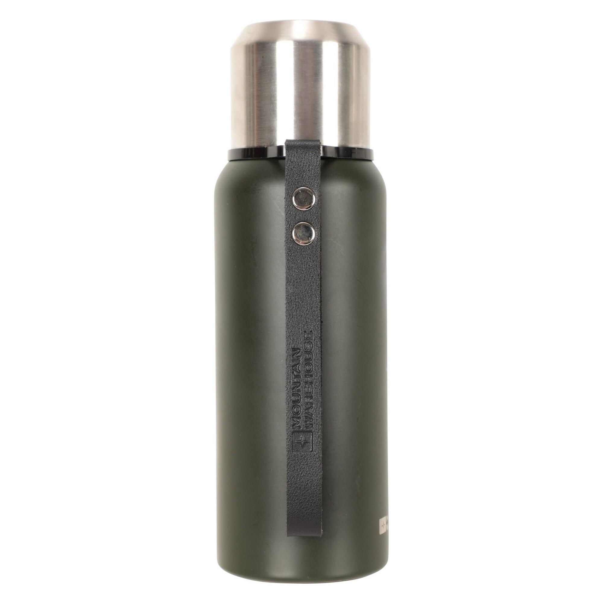 Thermosflasche, Matt, Doppelwandig, 500ml Damen und Herren Khakigrün 2/4