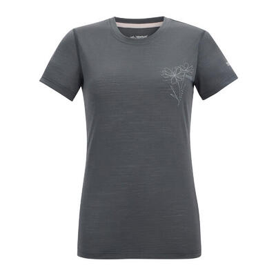 Dames escade bloemen tshirt (donkere storm)