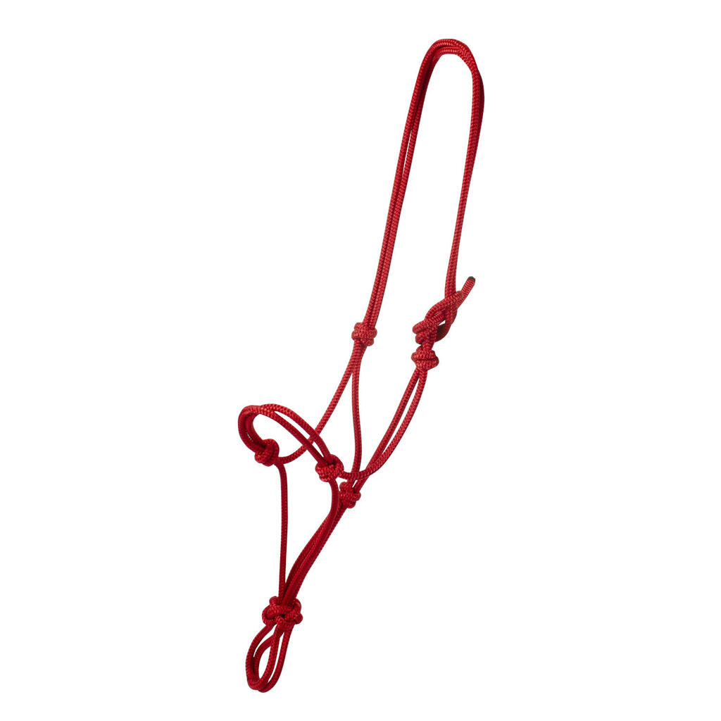 Soft control knotted rope halter for horses a1706006-07