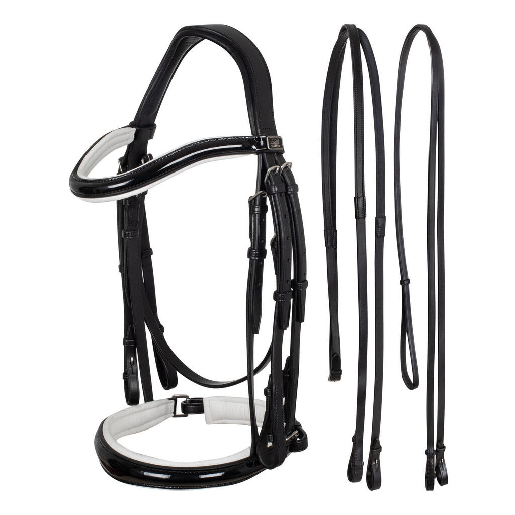 Dressage bridle white padding