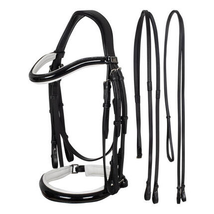 Bridon de dressage rembourré blanc