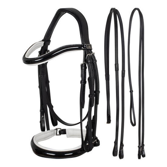 Bridon de dressage rembourré blanc