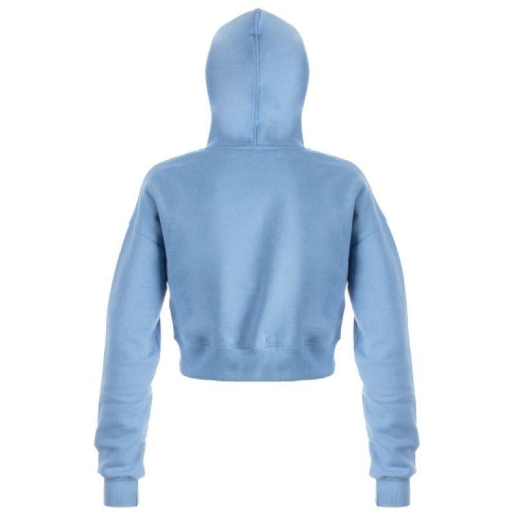 Dames Crop Hoodie (Blauw) 2/2