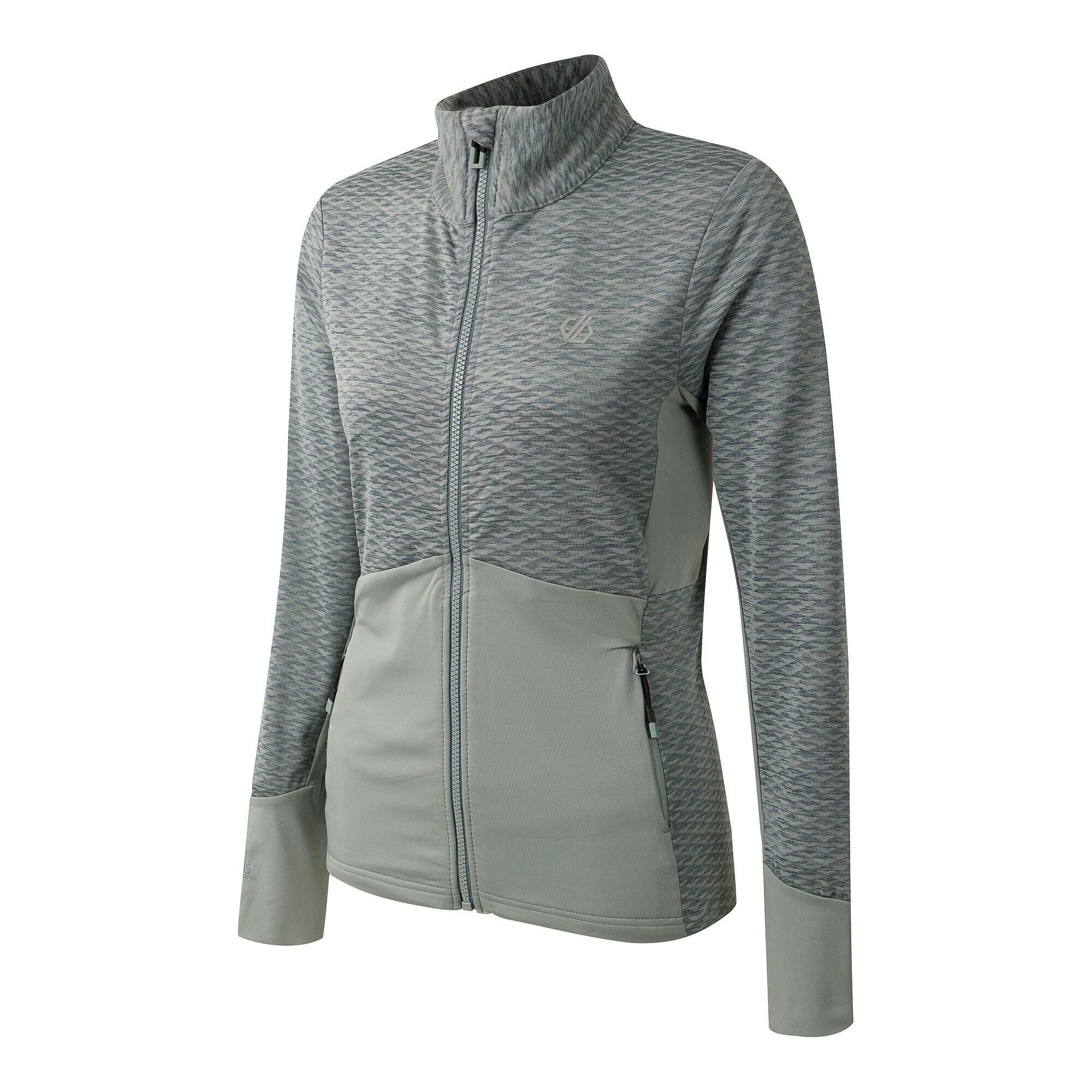 Veste Polaire Col Montant ELATION Femme (Vert Kaki / Gris) 3/5