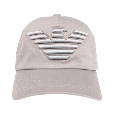 Heren baseball cap met groot logo (beige)