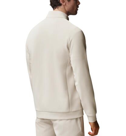 Castore Flex Debossed 1/4 Zip LS Top, maglietta da golf da uomo, beige 2/5