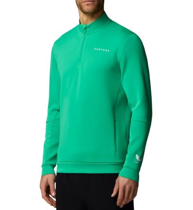 Sweat-shirt Castore Flex à fermeture éclair 1/4, pull de golf pour homme, vert 2/5