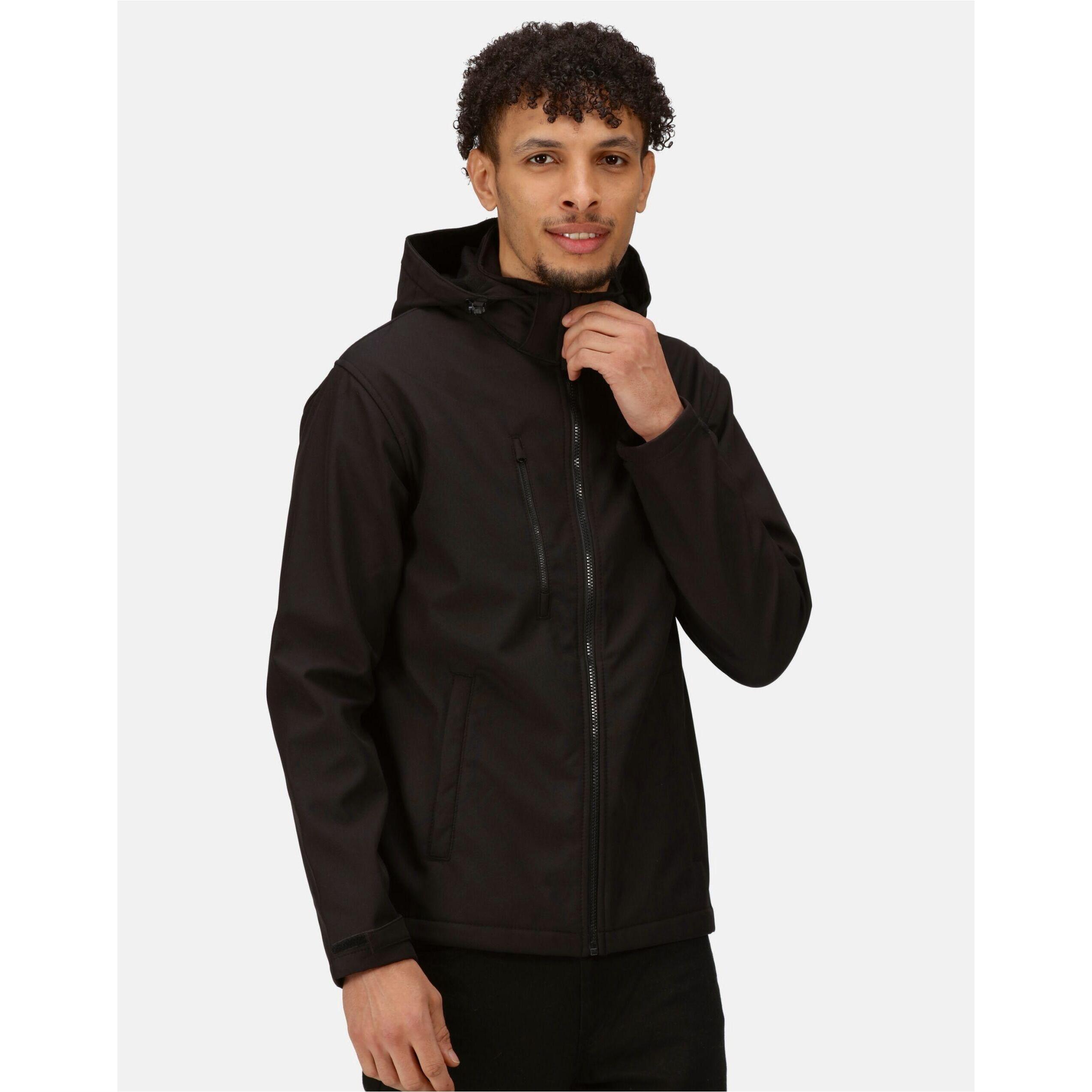 "Venturer" Kapuzenjacke für , 3 Lagen, Softshell Herren Schwarz 4/4