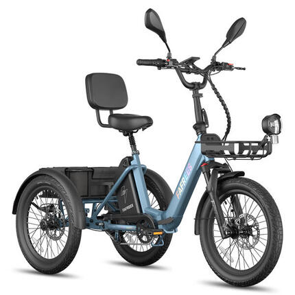 FAFREES F20 Mate II Cargo elektrische driewieler voor senioren, 48V 25Ah accu