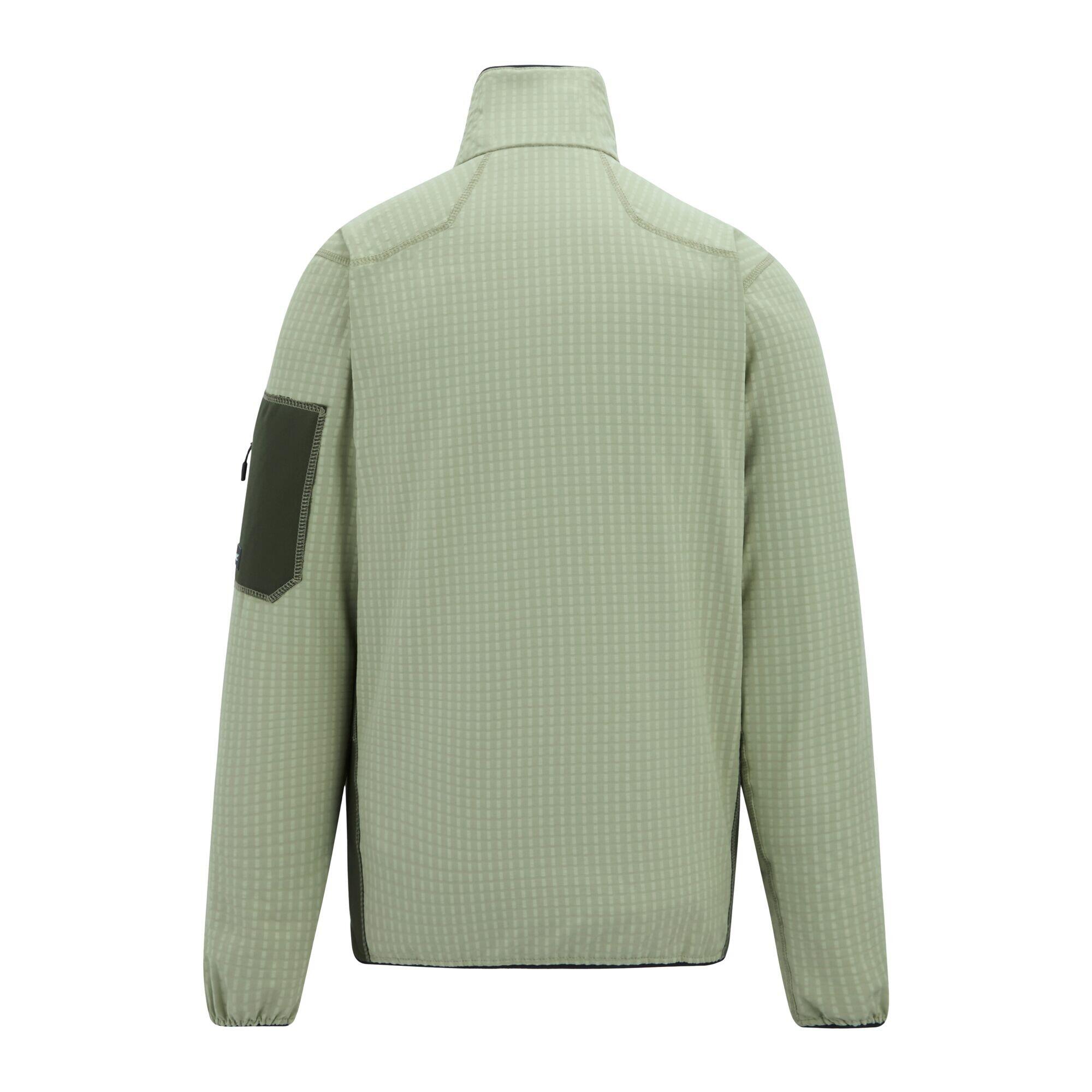 Veste Polaire Col Montant BASLINN Homme (Vert Pâle / Kaki Foncé) 2/5