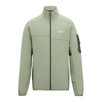 Heren baslinn fleece top (lichte salie/donkere kaki)