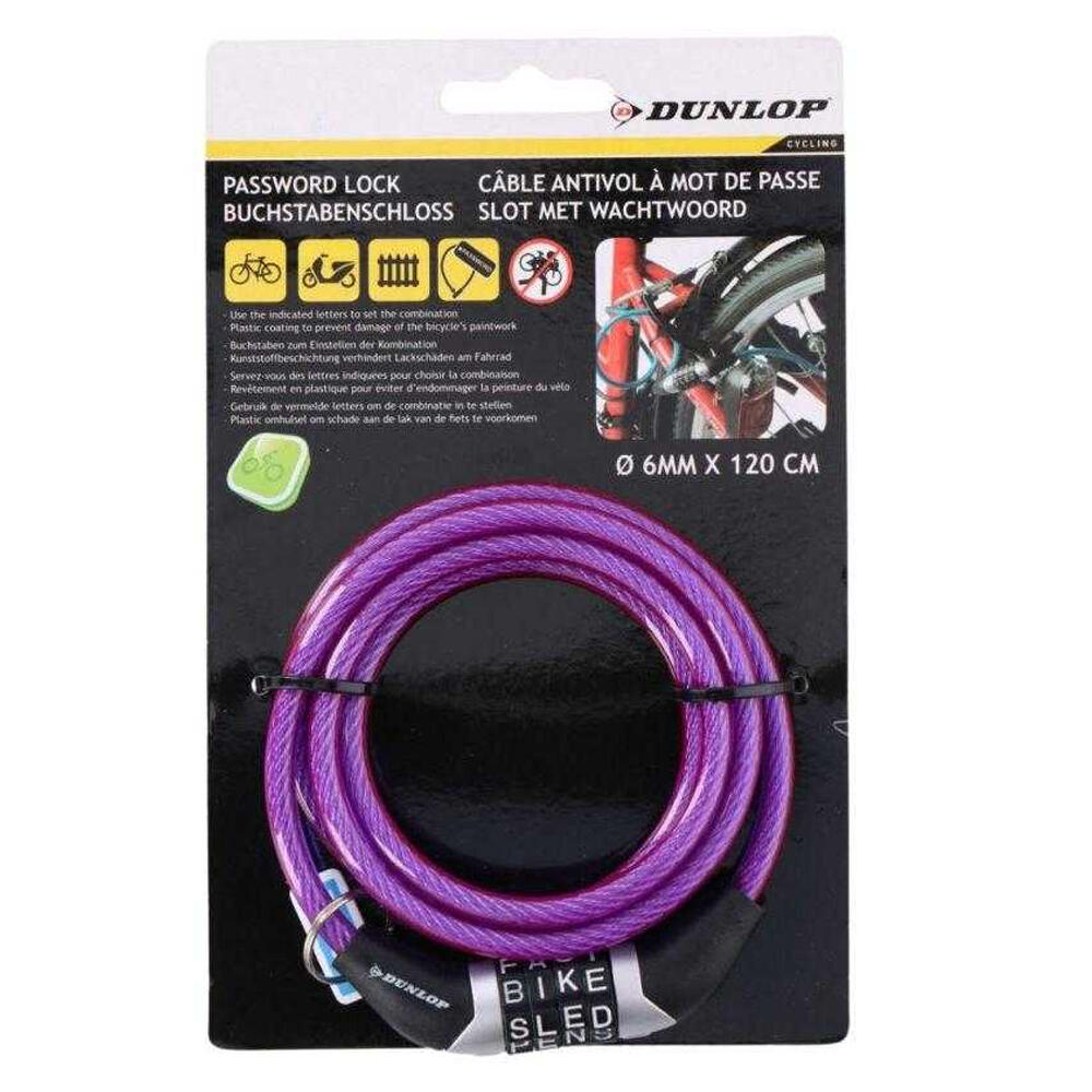 Spirale Cavo Bici Lucchetto Dunlop Violetto 2/2
