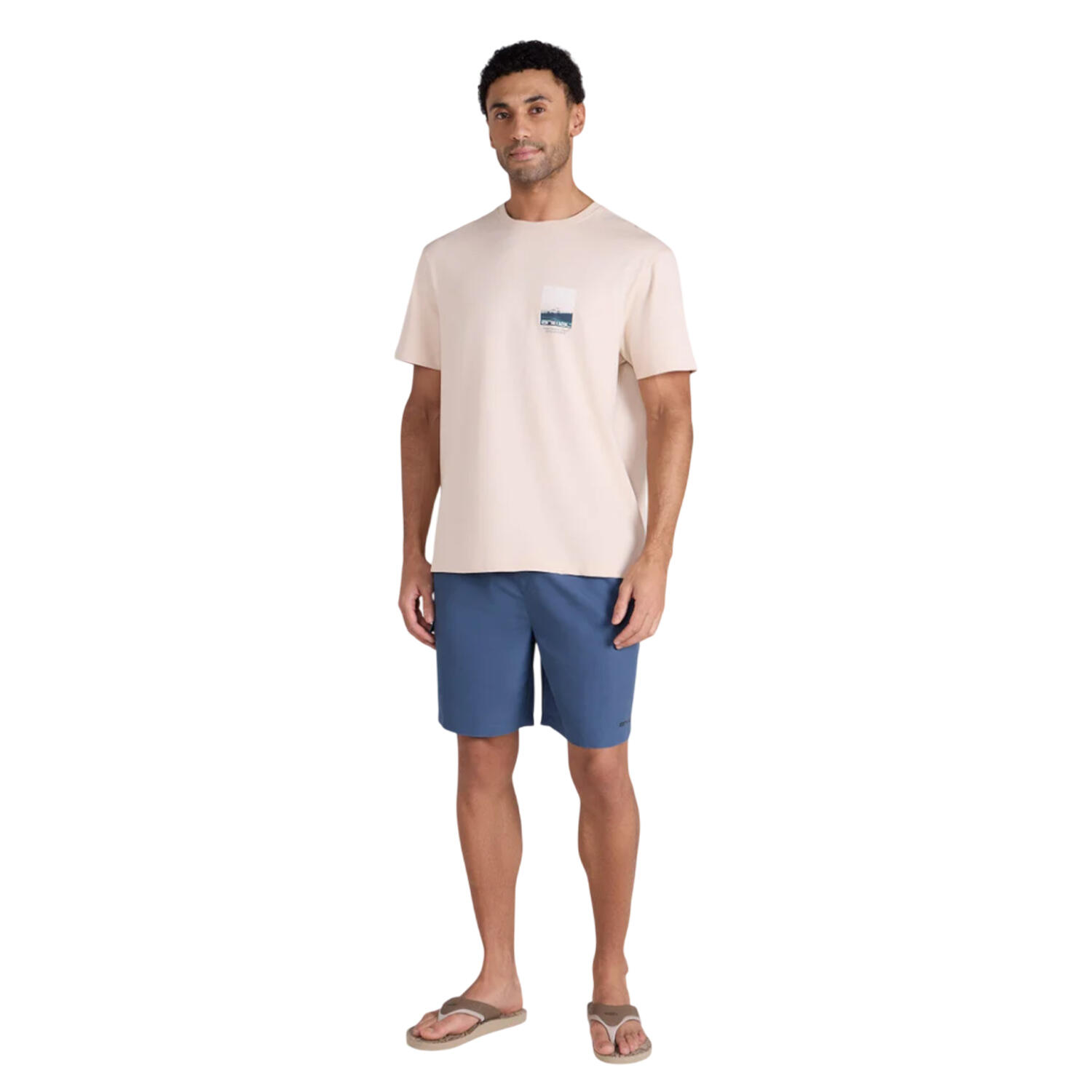 Mens Chase Graphic Relaxed Fit TShirt (Cream) 3/4