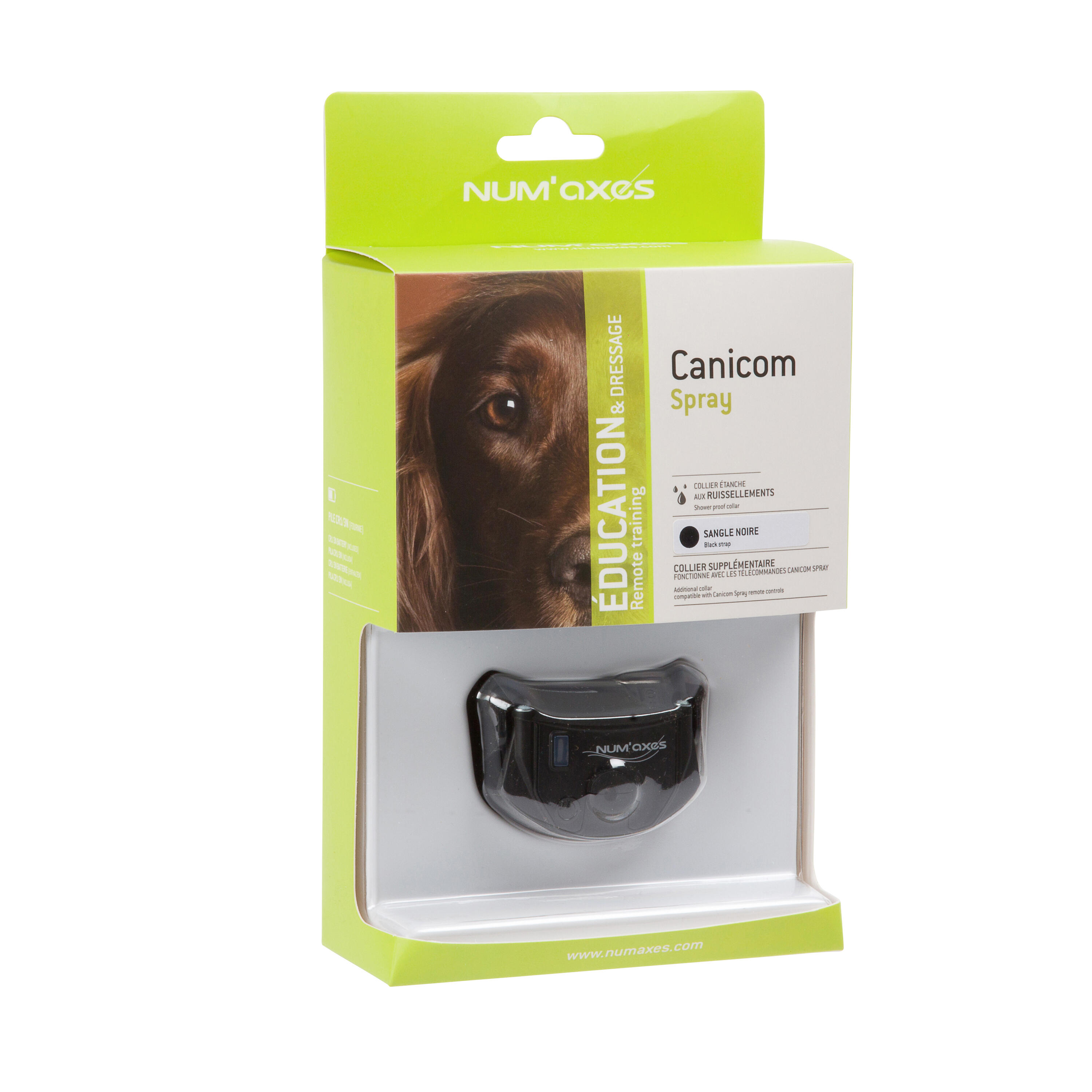 Collar individual de adiestramiento para perros con correa Num'axes Canicom Spra 1/2