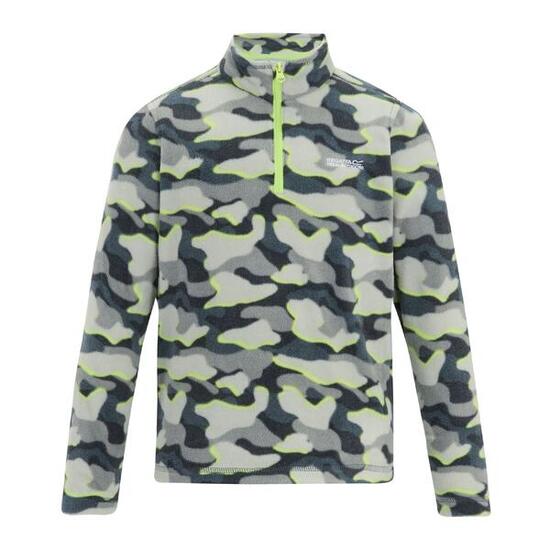 Haut Polaire Motif/style Camouflage HOT SHOT Enfant (Gris Foncé)