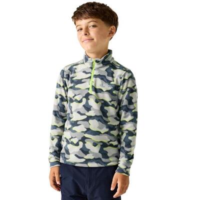 Kinder/kids hot shot ii camo fleece top (donkere storm)