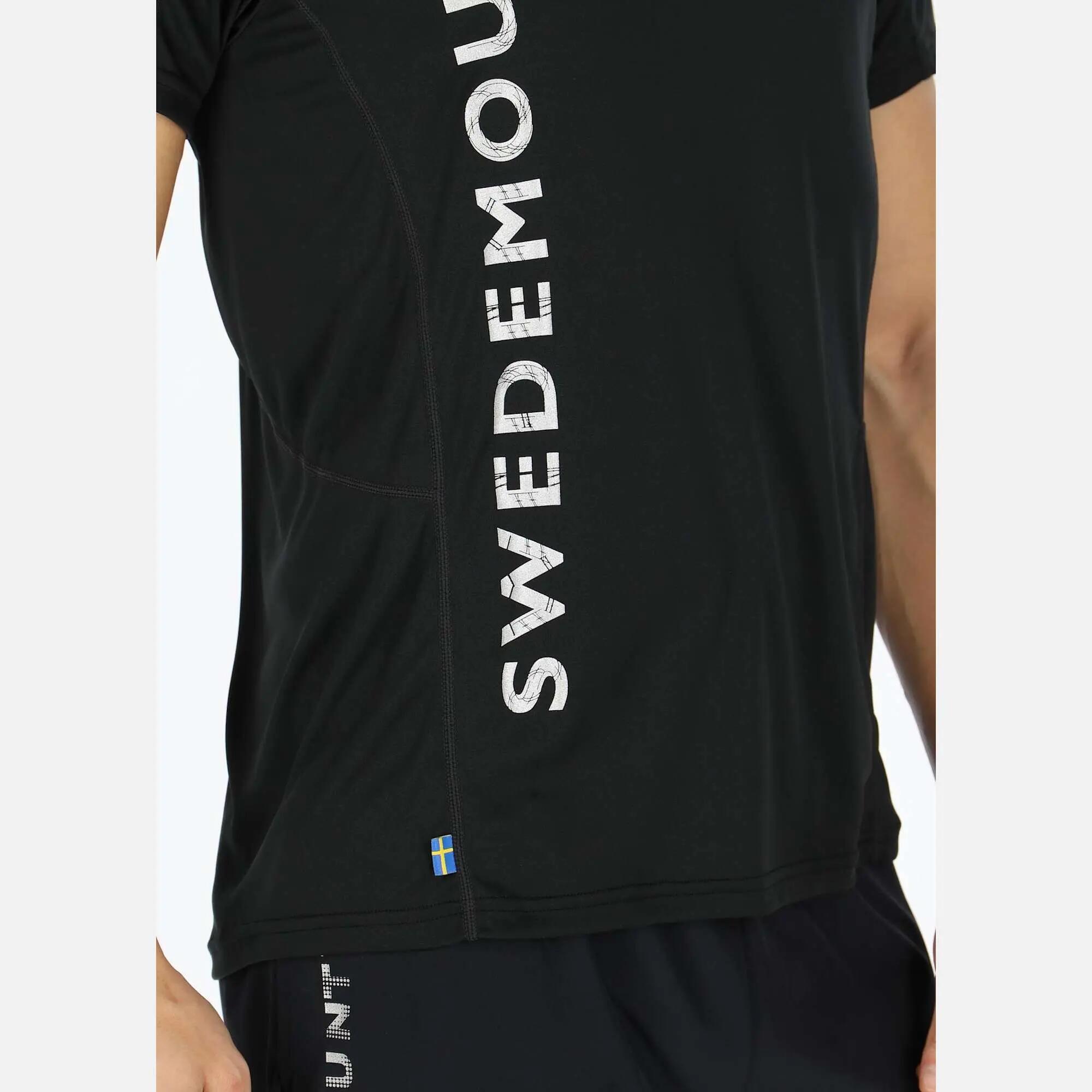 T-Shirt Sintetica Maniche Corte Allenamento Uomo Asciugatura Rapida 3/4
