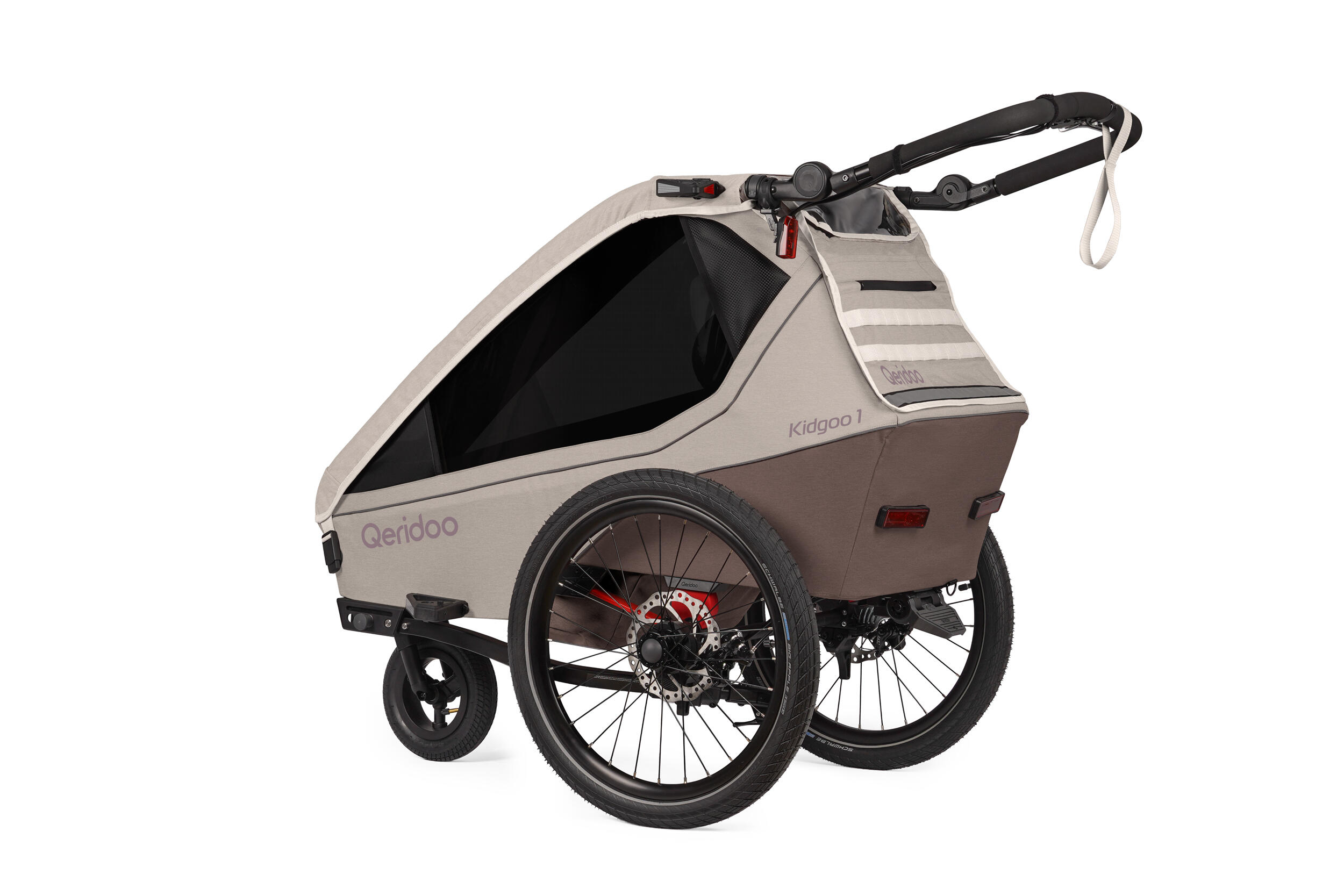 Qeridoo Fahrradanhänger Kidgoo 1 Pro Gen 2 Barista Brown 5/5