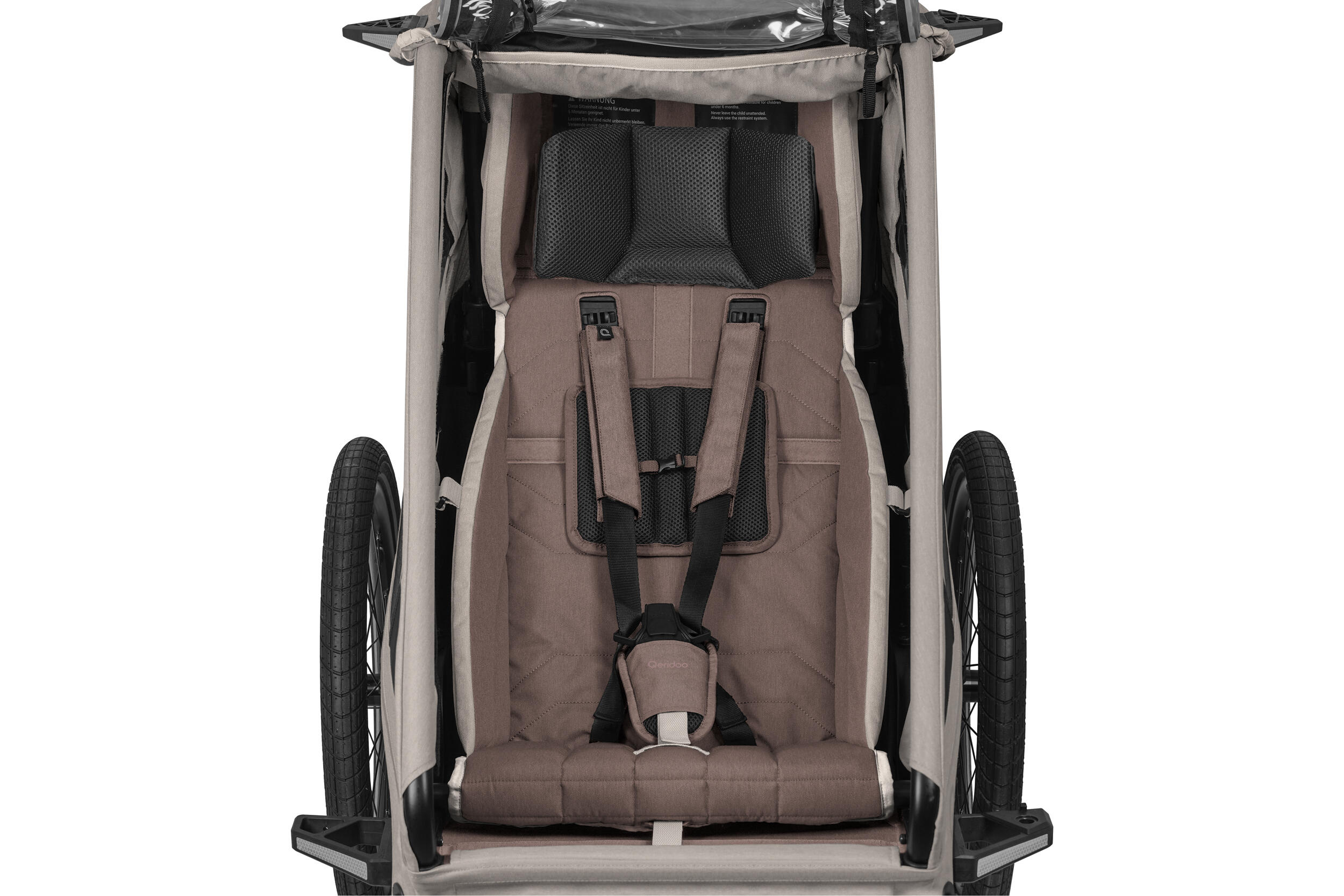 Qeridoo Fahrradanhänger Kidgoo 1 Pro Gen 2 Barista Brown 4/5