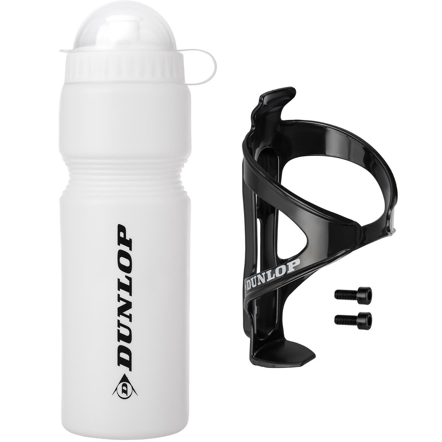 Bidon rowerowy z uchwytem biały 750 ML DUNLOP 1/7