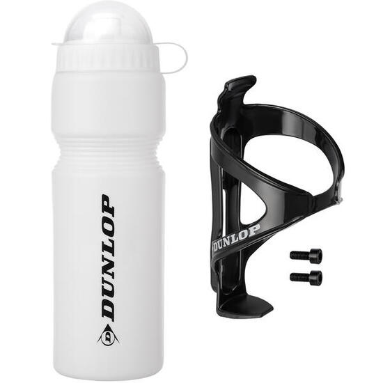 Bidon rowerowy z uchwytem biały 750 ML DUNLOP