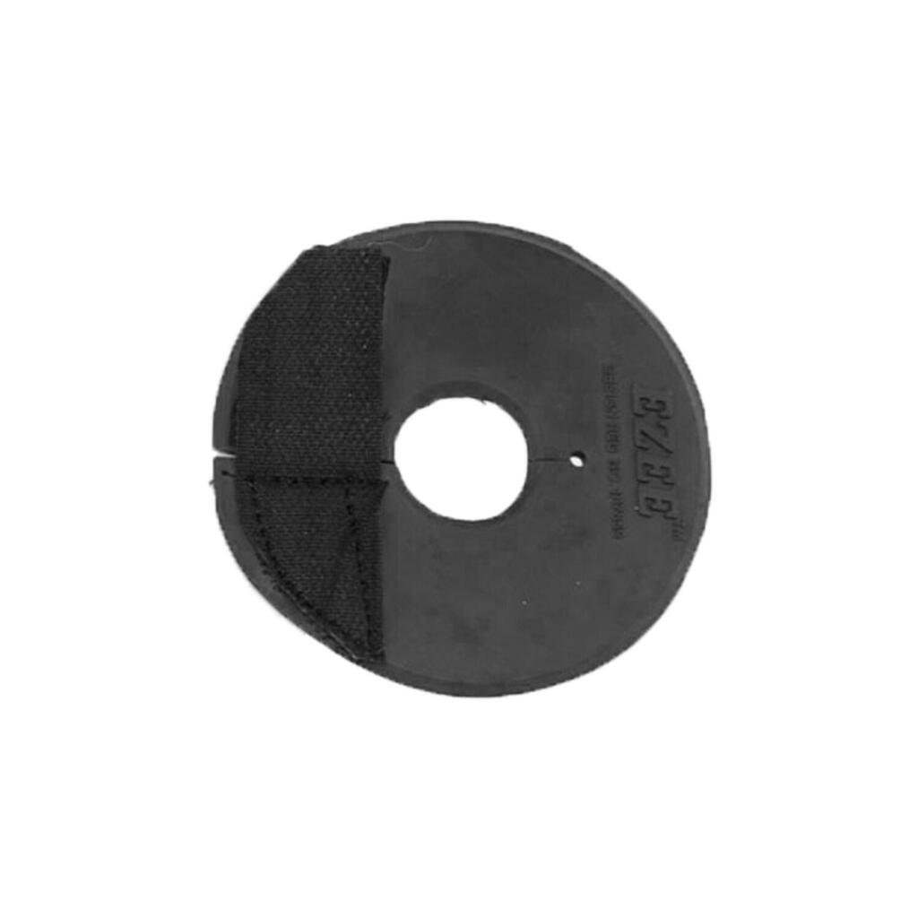 Rubber rosettes with hook and loop fastening