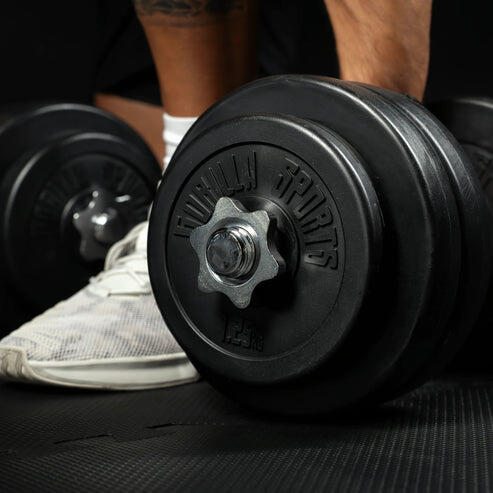 Dumbbell set - Halterset - Kunststof - 30 kg - Gewichten met stangen 5/7