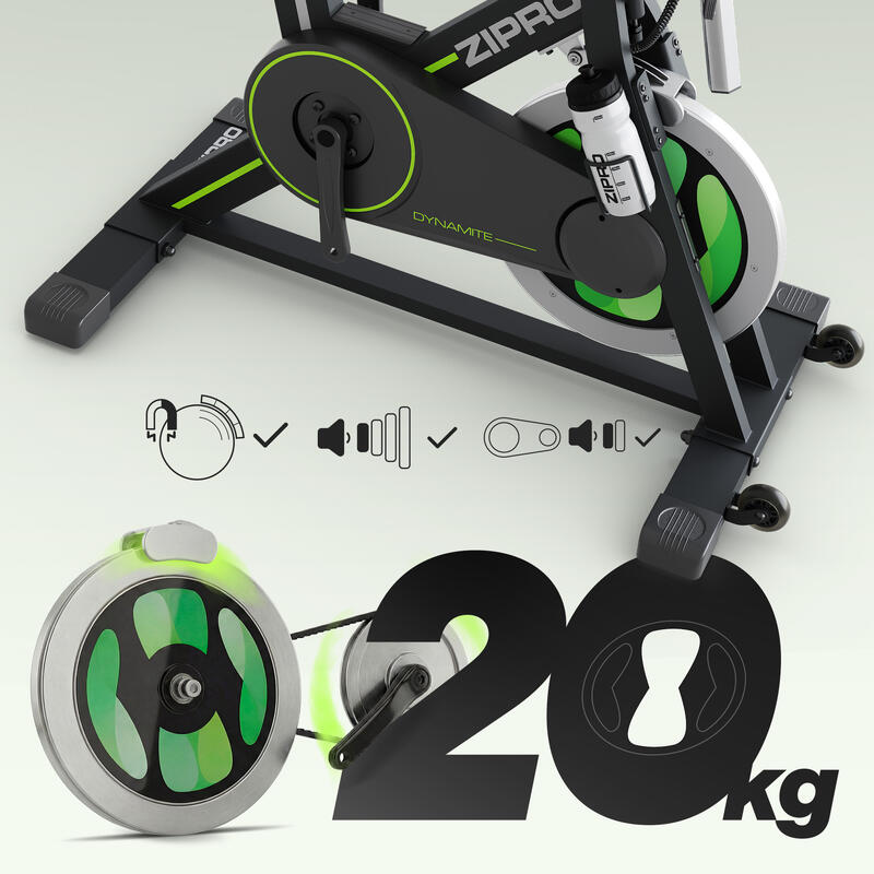 Bicicletă staționară indoor biking Zipro Dynamite iConsole+ Kinomap volantă 20kg