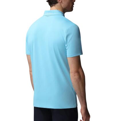 Polo Castore LVS Engineered Knit SS, polo da golf da uomo, azzurro 2/4